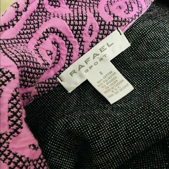 RAFAEL SPORT Fuschia Rose Print Full Zip Athletic Jacket Size Small - Picture 8 of 14